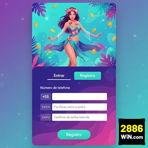 Ilustração de Experimente o aplicativo cassino 2886win para Android e iOS