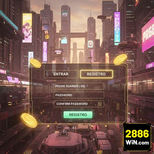 Ilustração de Explore os serviços VIP da 2886win com cadastro rápido