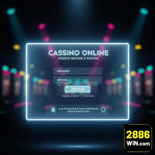 Usuário navegando no cassino mobile da 2886win